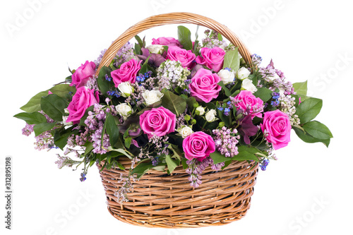 bouquet of flowers isolated on white