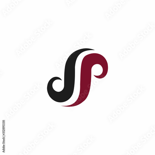 initial letter sp or ps logo vector designs