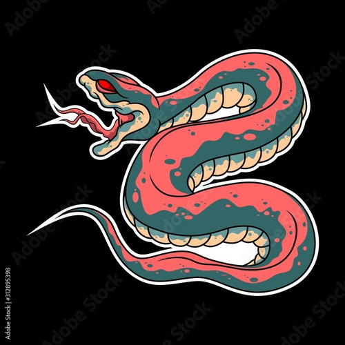 vintage snake illustration