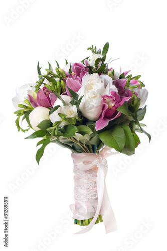 bouquet of flowers isolated on white
