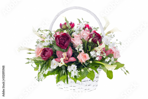 bouquet of flowers isolated on white