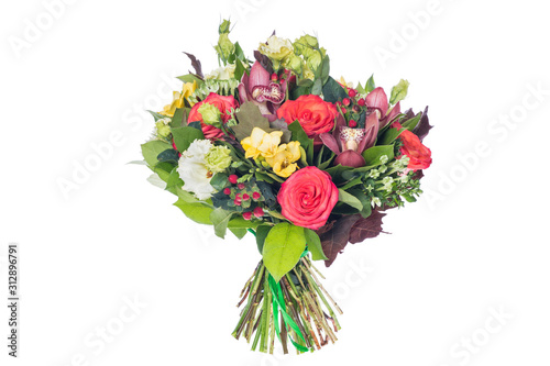 bouquet of flowers isolated on white