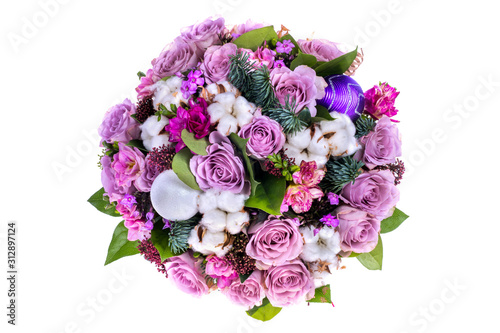 bouquet of flowers isolated on white