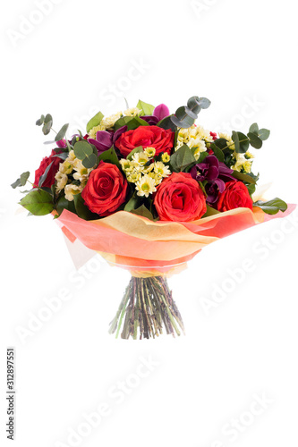 bouquet of flowers isolated on white