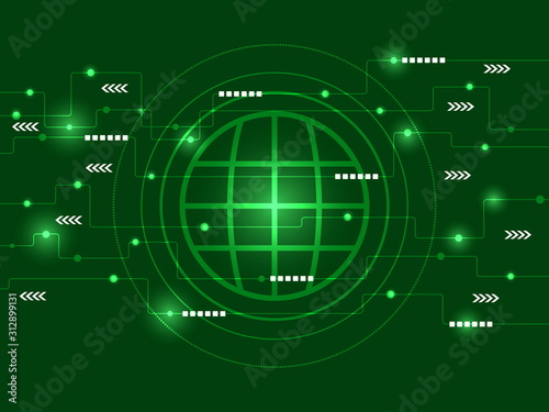 Circuit board conceptual digital technology background. Illustration.