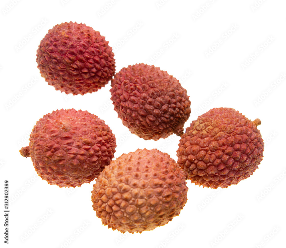 fruit lychee on white background fruit lychee on white background
