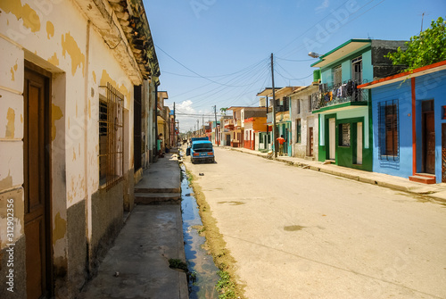 Canvas Print Cardenas, Calle Calzada Cardenas is municipality and city in Matanzas Province of Cuba