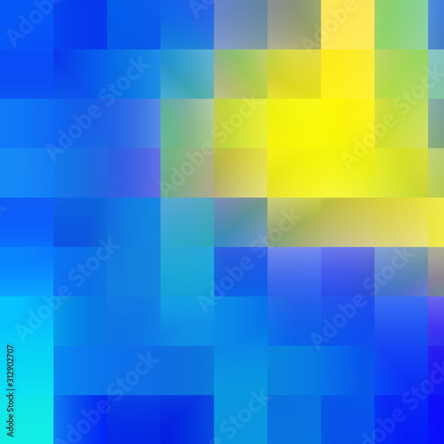 Lights  abstract texture  blue yellow squarabstract background with colorful squares