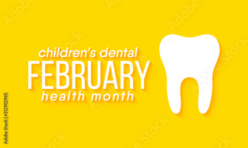 Vector illustration on the theme of National Children's Dental Health month of February.