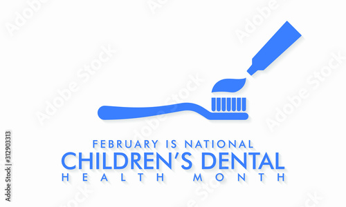 Vector illustration on the theme of National Children's Dental Health month of February.