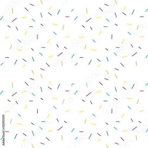 The vector seamless pattern. Cute colourful confetti pattern. Vector for wallpaper, child apron, fabric, textile pattern. Endless print. Background illustration vector.
