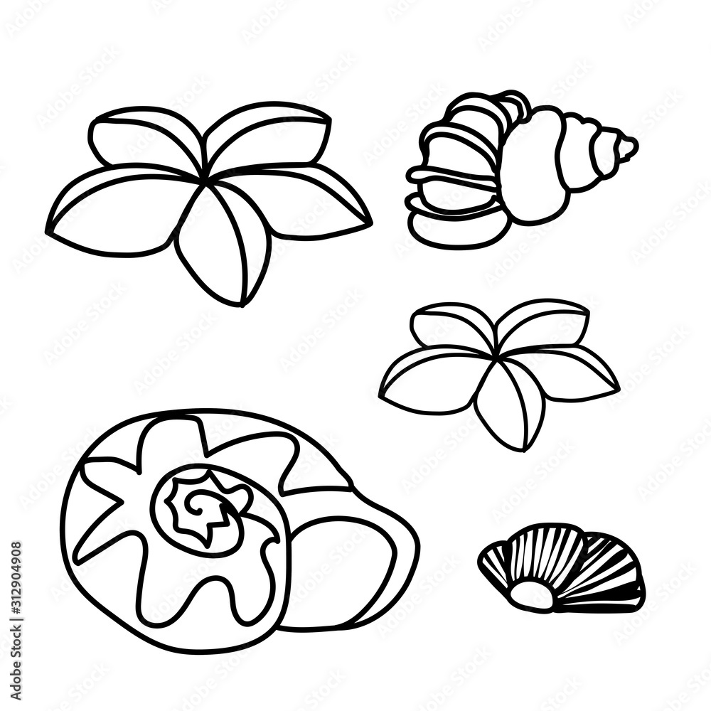 Fototapeta premium vector line cartoon animal clipart