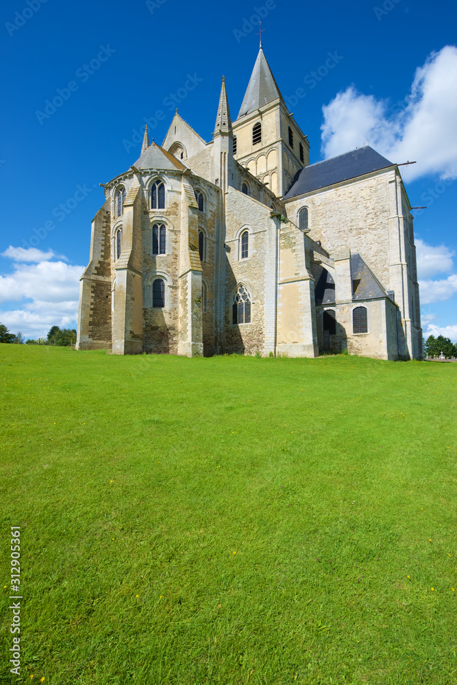 Cerisy-la-Foret church view