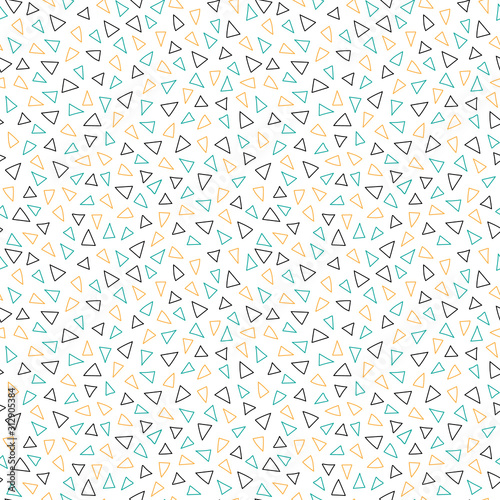 vector pattern with colorful hand drawn triangles