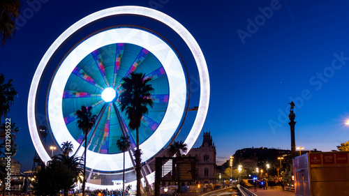 Ferris wheel at night