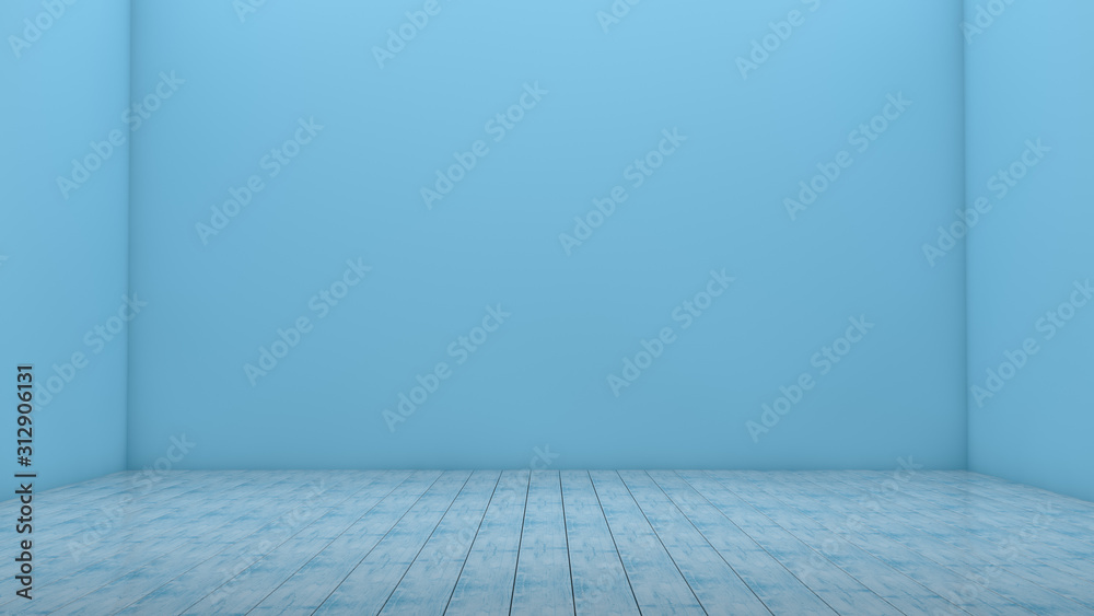 Empty Room Wooden Floor Wall, 3D Rendering Empty Room Wooden Floor Wall, 3D Rendering