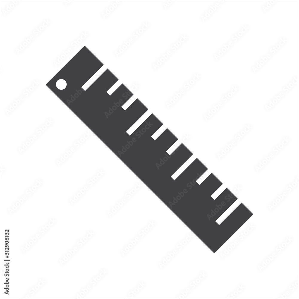 Ruler Icon Design, Vector Template