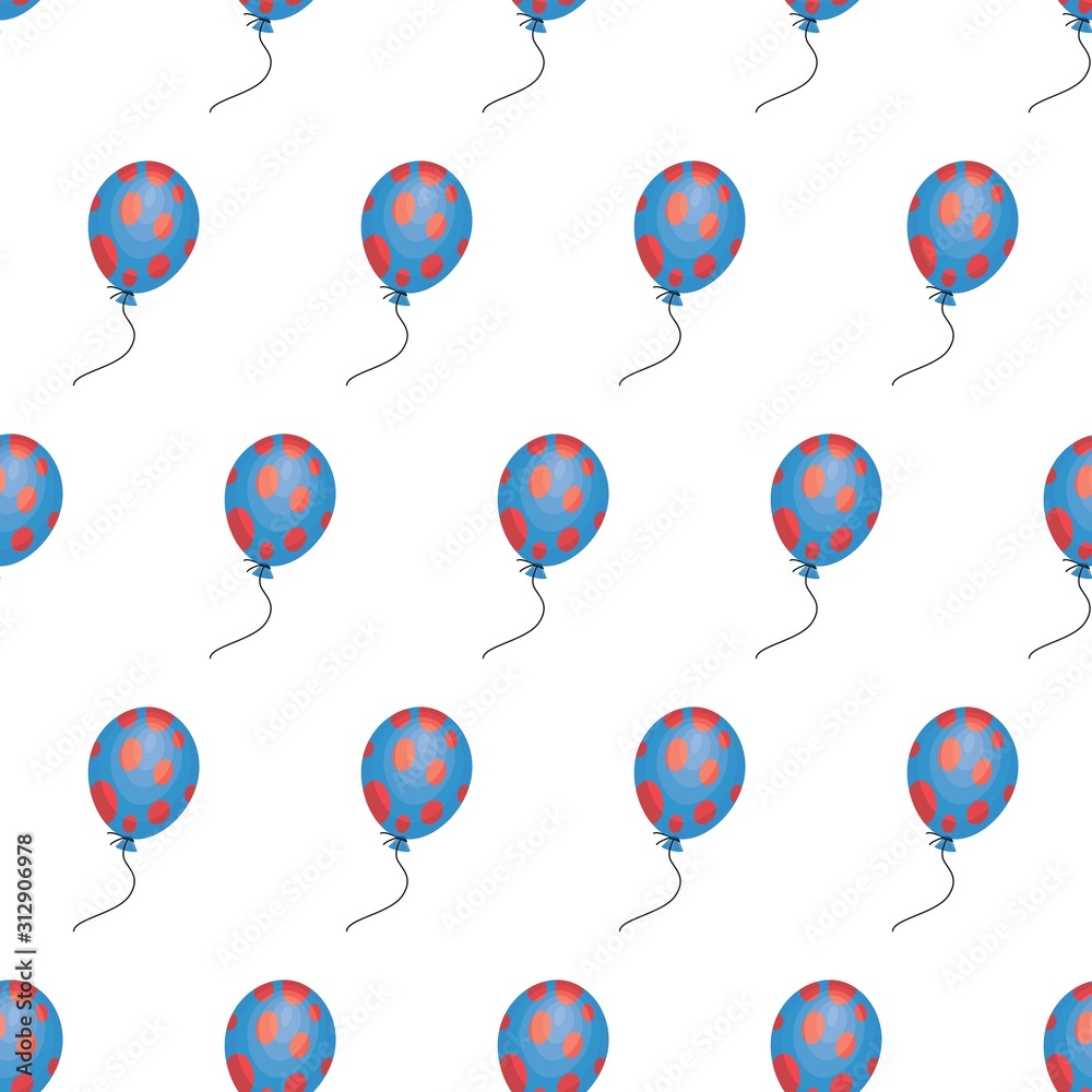The vector seamless pattern. Cute balloon pattern. Vector for wallpaper, child apron, fabric, textile pattern. Endless print. Background illustration vector.