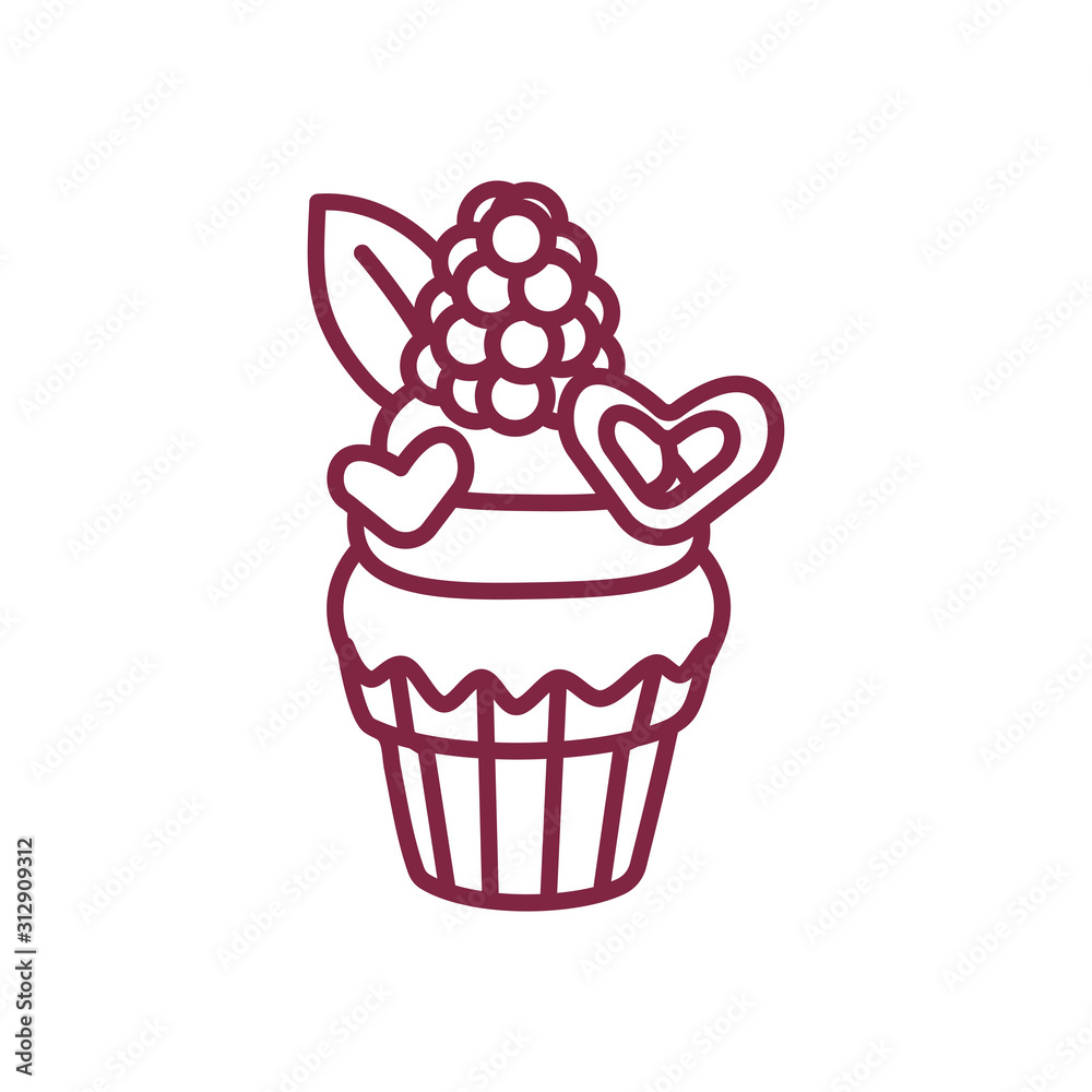 vector cute cupcake sweets art vector cute cupcake sweets art