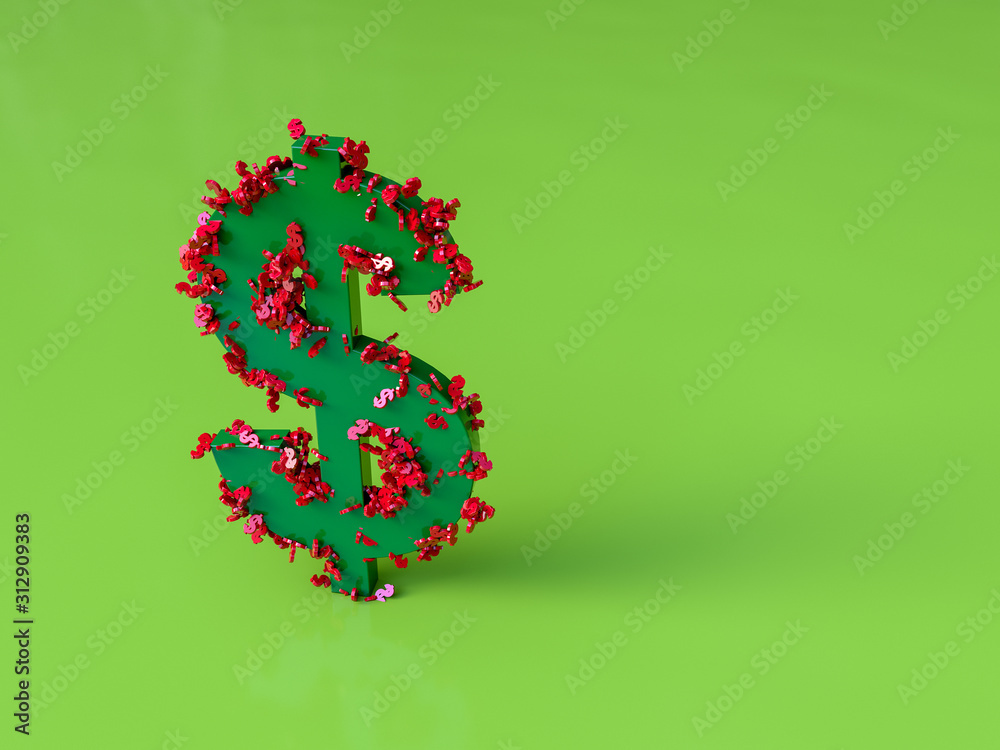 Dollar sign with offsprings Dollar sign with offsprings