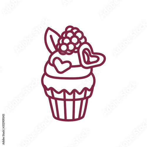 vector cute cupcake sweets art