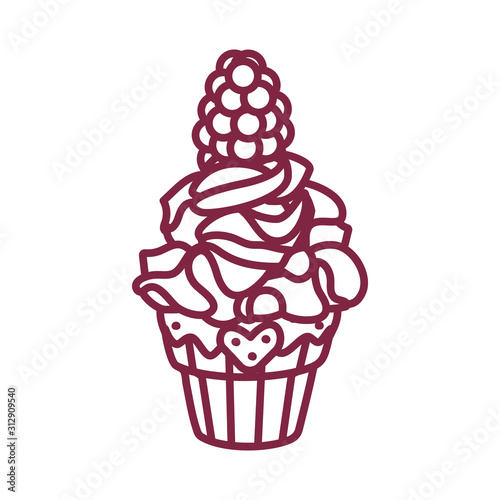 vector cute cupcake sweets art