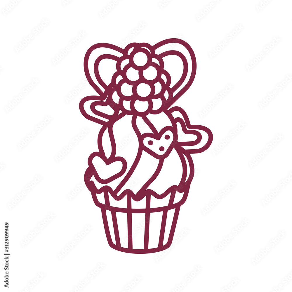 vector cute cupcake sweets art vector cute cupcake sweets art