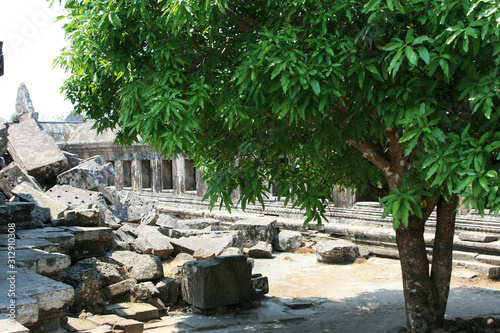 Dilapidated Angkor Wat Preah Vihear Temple. Baptized by the baptism of war.