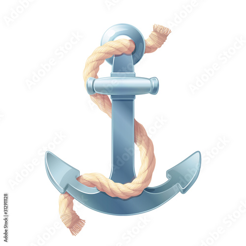 vector sea maritime icon Anchor