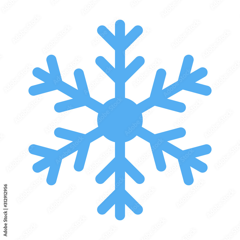 Snowflake icon isolated on white background Snowflake icon isolated on white background