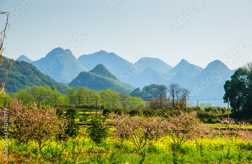 Countryside scenery in the mountains