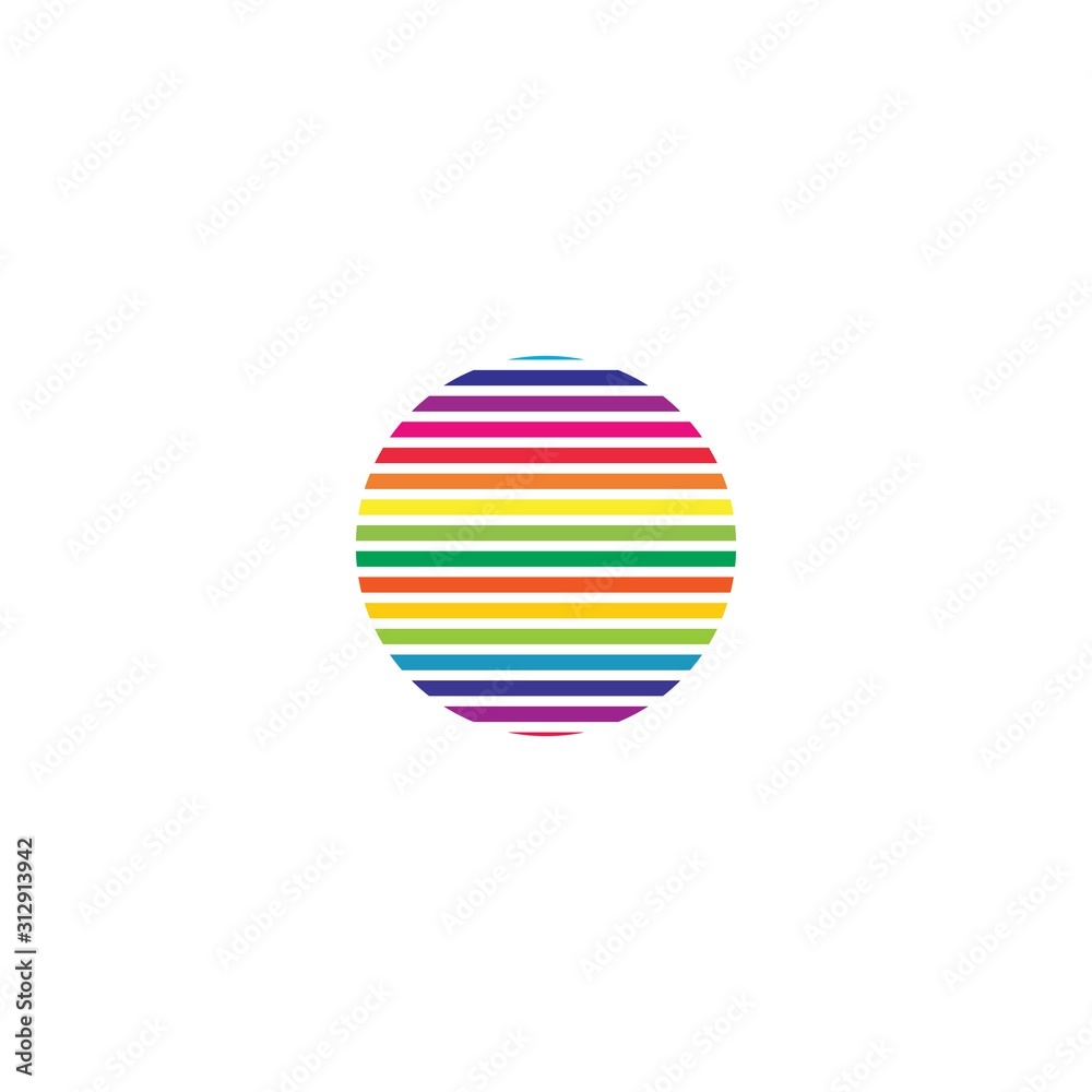 Rainbow logo template vector icon design Rainbow logo template vector icon design