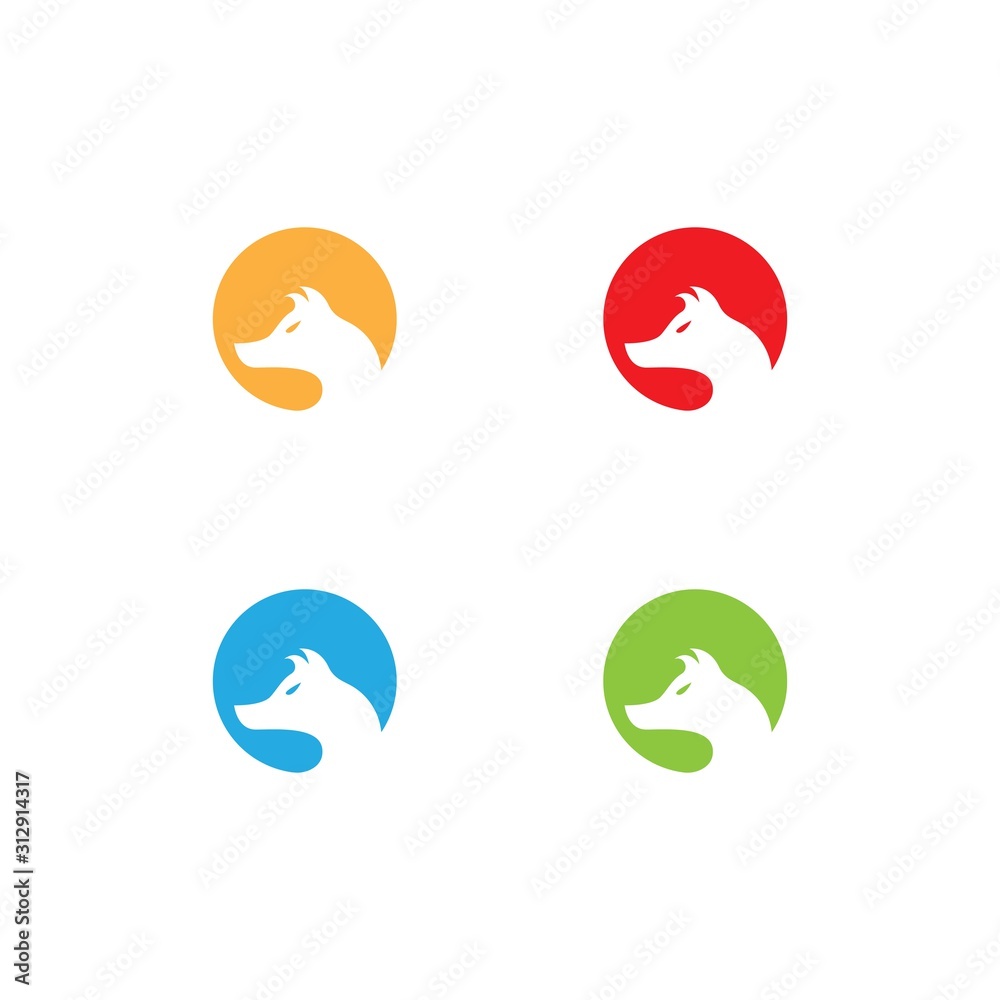 Fox logo template vector icon design Fox logo template vector icon design