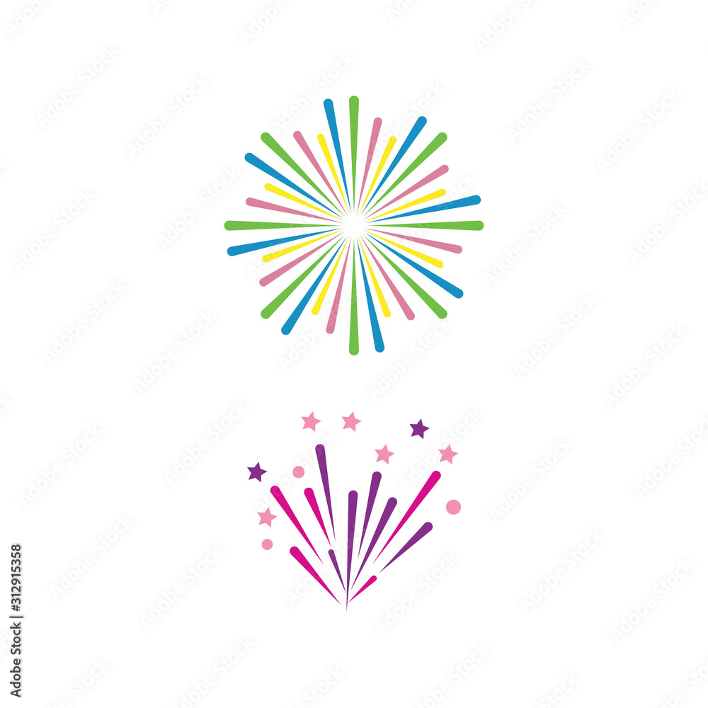 Fireworks Logo Template vector symbol Fireworks Logo Template vector symbol