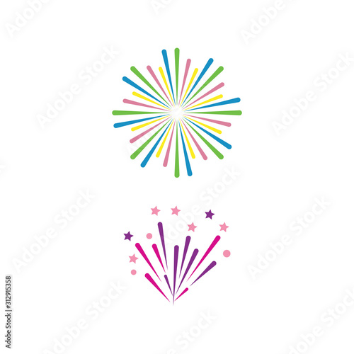 Fireworks Logo Template vector symbol