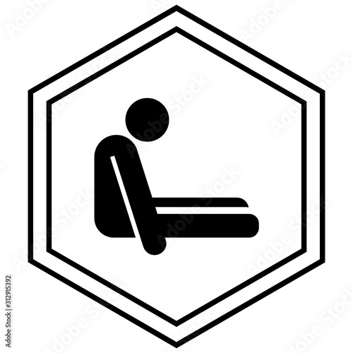 Risk of Suffocation Warning Vector Industrial Safety Icon Sign