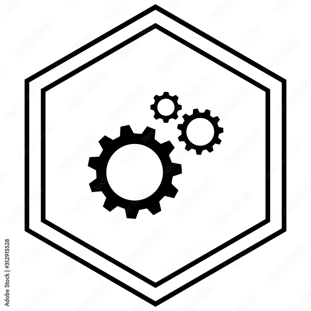Cog Wheel and Gear in Motion Vector Icon Design, Factory and Industrial Area sign Cog Wheel and Gear in Motion Vector Icon Design, Factory and Industrial Area sign