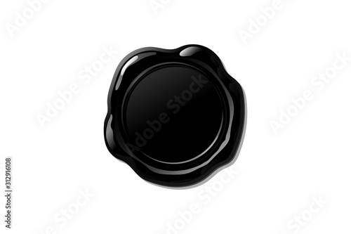 vector wax seal stamp shape