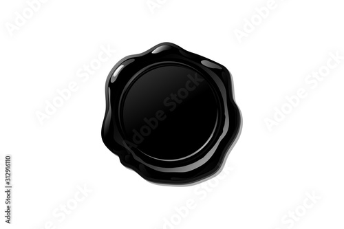 vector wax seal stamp shape