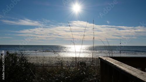 sun over beach nature framed 008