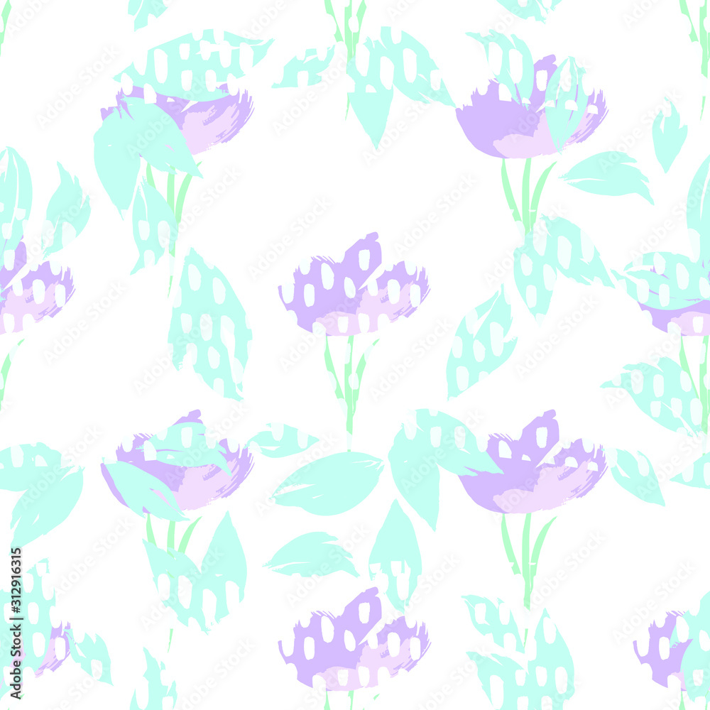 Cure Spring Floral Seamless Pattern