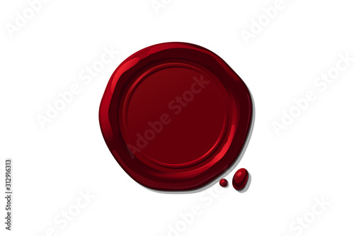 vector wax seal stamp shape