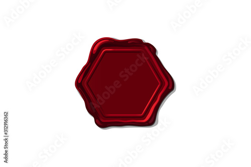 vector wax seal stamp shape