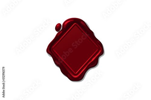 vector wax seal stamp shape