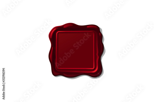 vector wax seal stamp shape