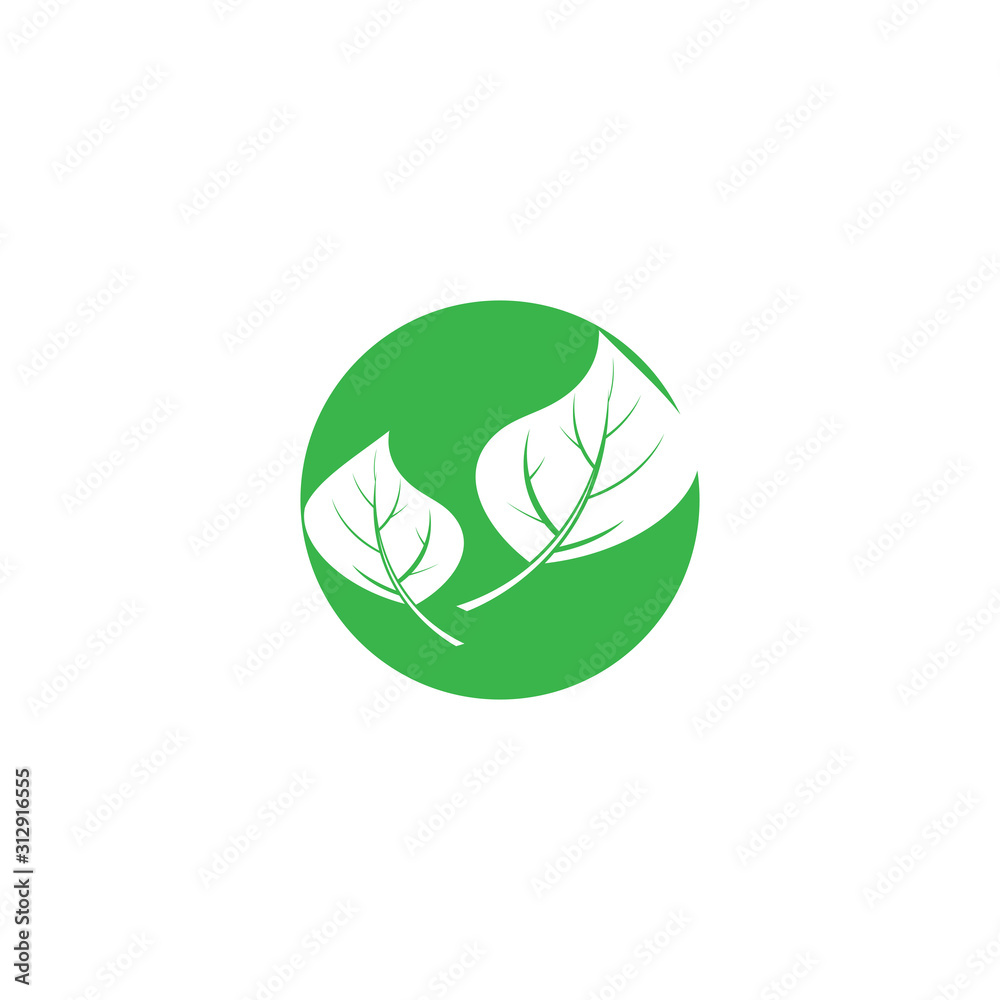Vegan Logo Template vector symbol