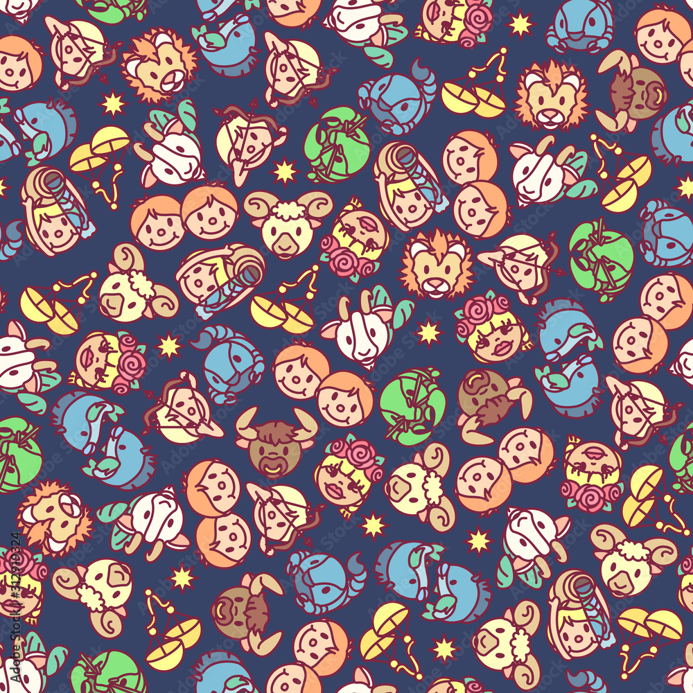 vector Zodiac seamless pattern vector Zodiac seamless pattern