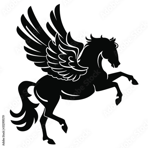 Pegasus Silhouette Side View