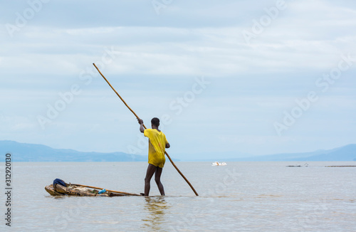 Fisherman, Chamo lake, Naciones, Etiopia, Africa photo