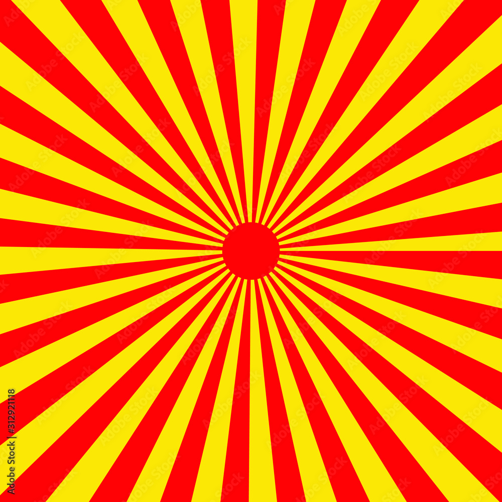Obraz premium Retro rays comic background. Halftone pop art style
